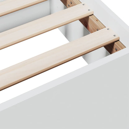 Bedframe met lades bewerkt hout wit 160x200 cm
