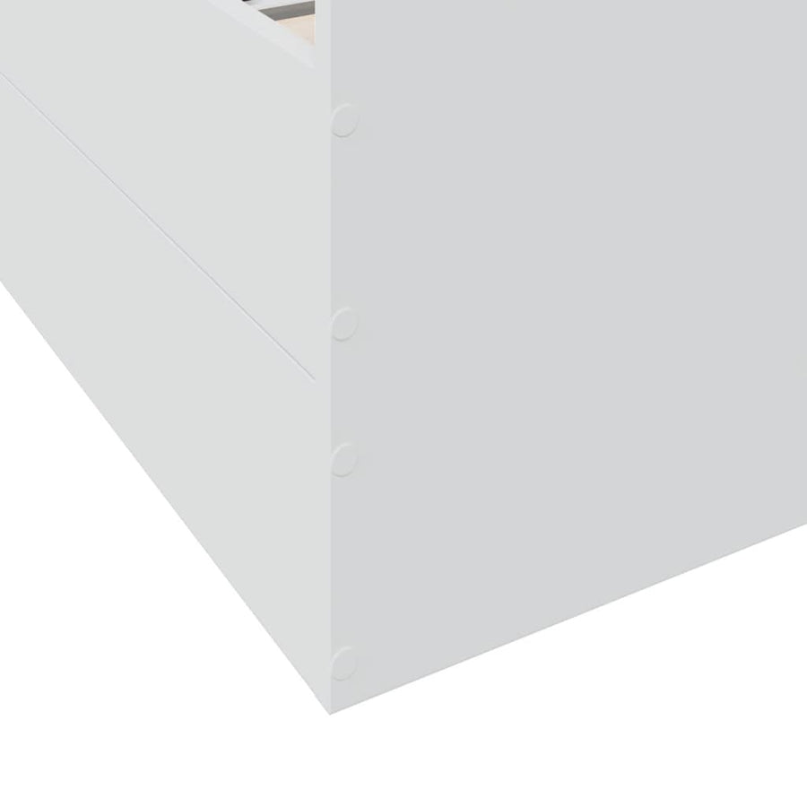 Bedframe met lades bewerkt hout wit 150x200 cm