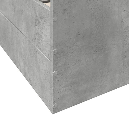 Bedframe met lades bewerkt hout betongrijs 150x200 cm