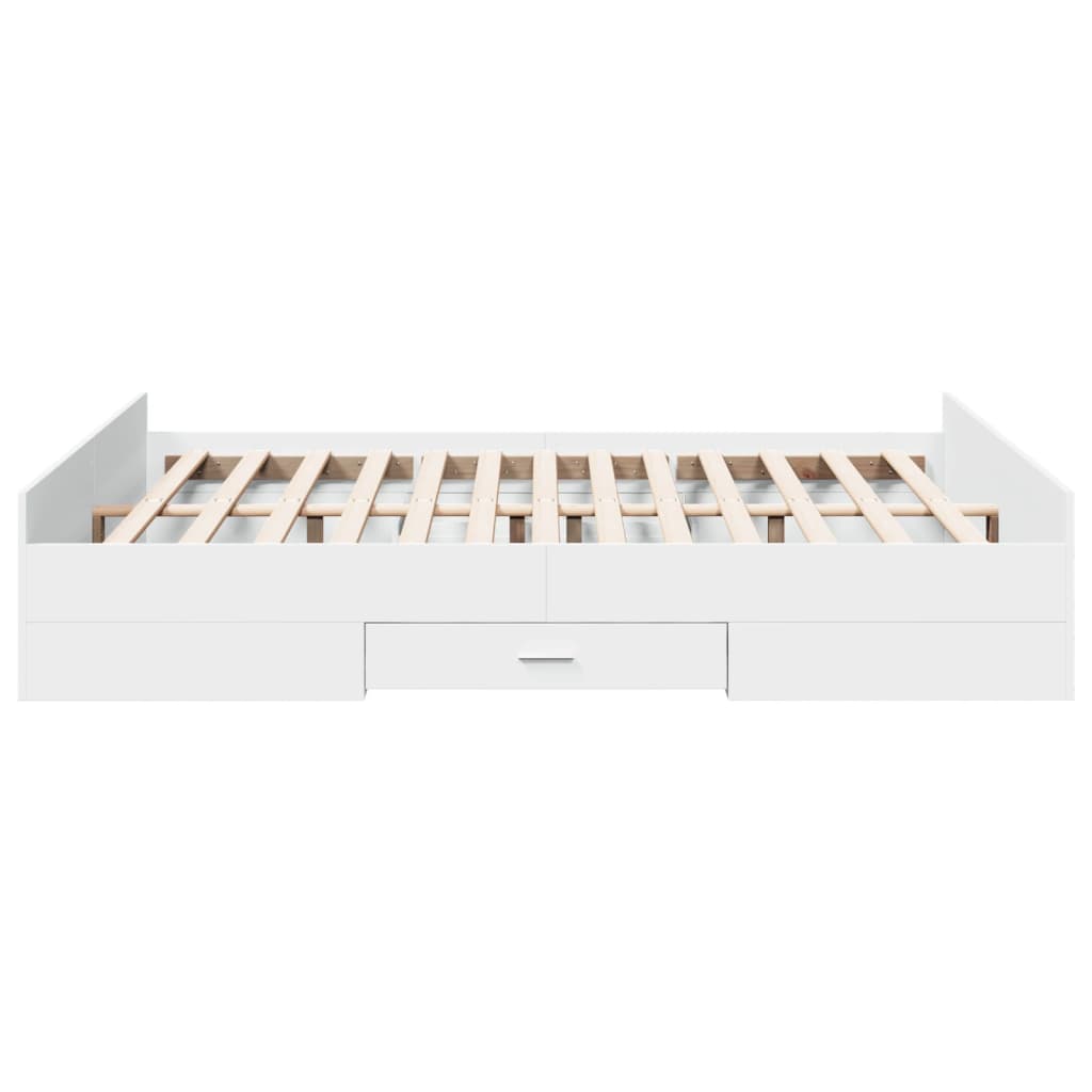 Bedframe Met Lades Bewerkt Hout 140 x 200 cm