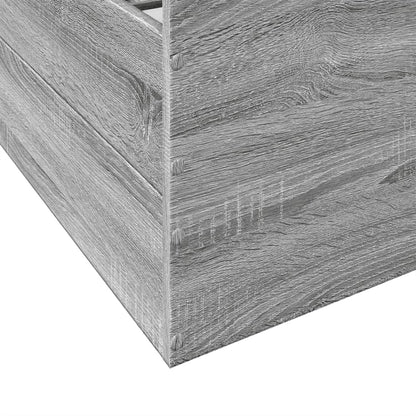 Bedframe met lades bewerkt hout grijs sonoma eiken 135x190 cm
