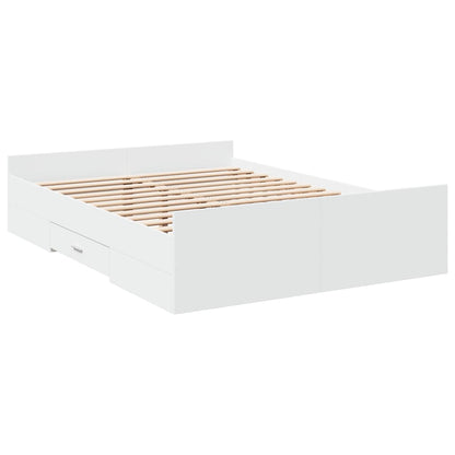 Bedframe Met Lades Bewerkt Hout 120 x 190 cm