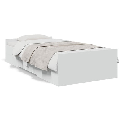 Bedframe Met Lades Bewerkt Hout 90 x 200 cm