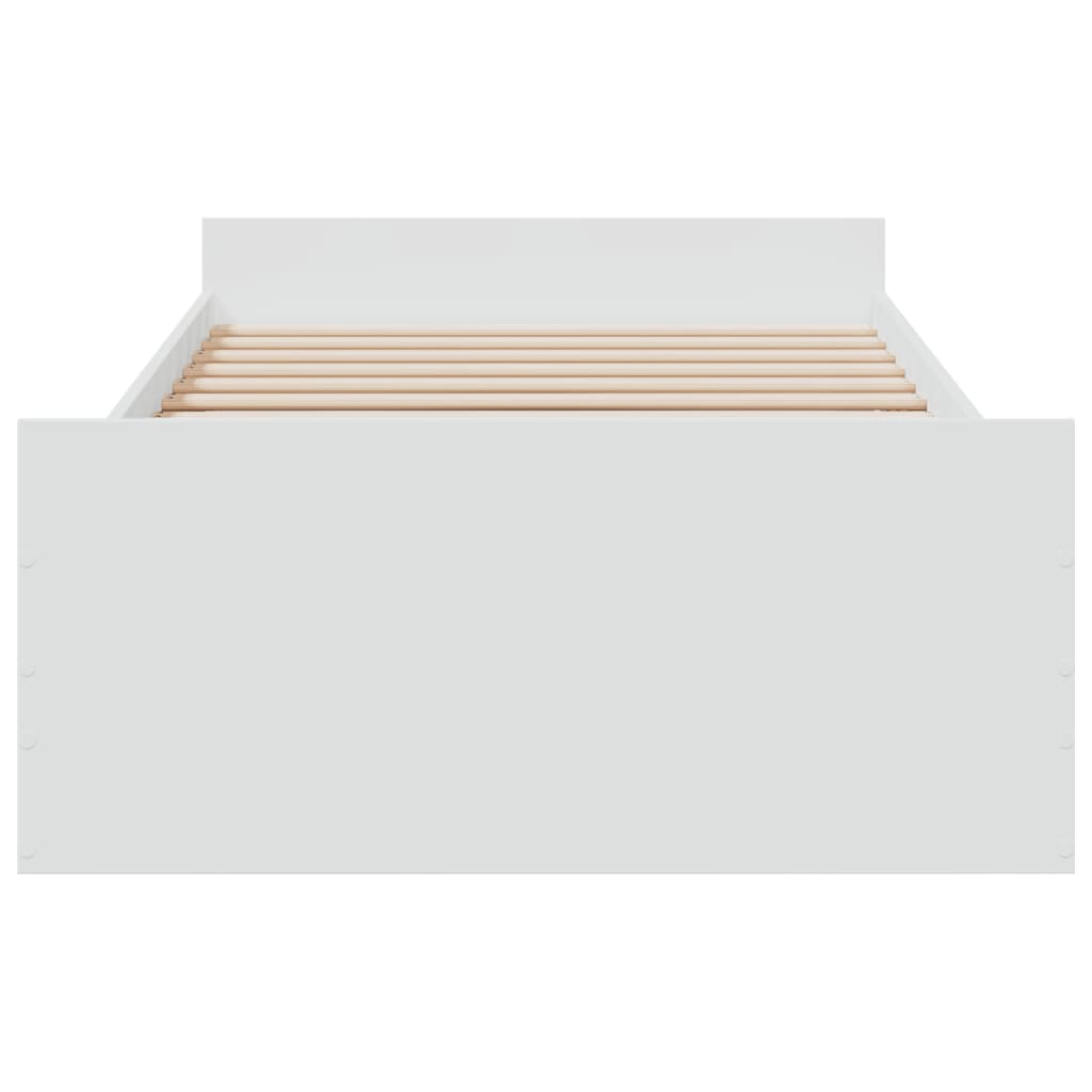 Bedframe Met Lades Bewerkt Hout 90 x 200 cm