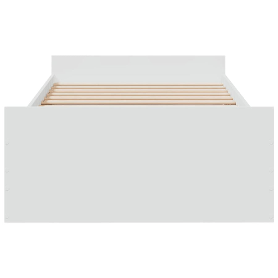 Bedframe Met Lades Bewerkt Hout 90 x 200 cm