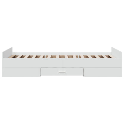 Bedframe Met Lades Bewerkt Hout 90 x 200 cm