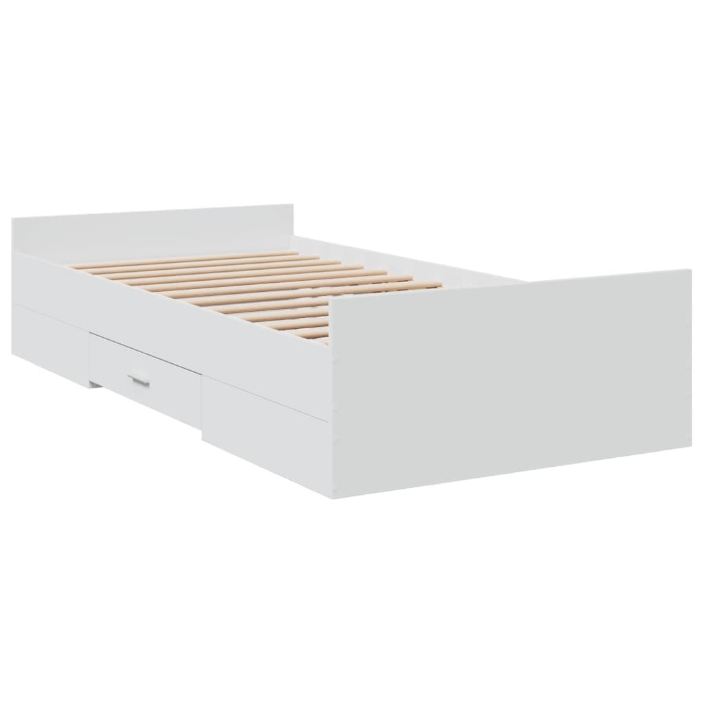 Bedframe Met Lades Bewerkt Hout 90 x 200 cm