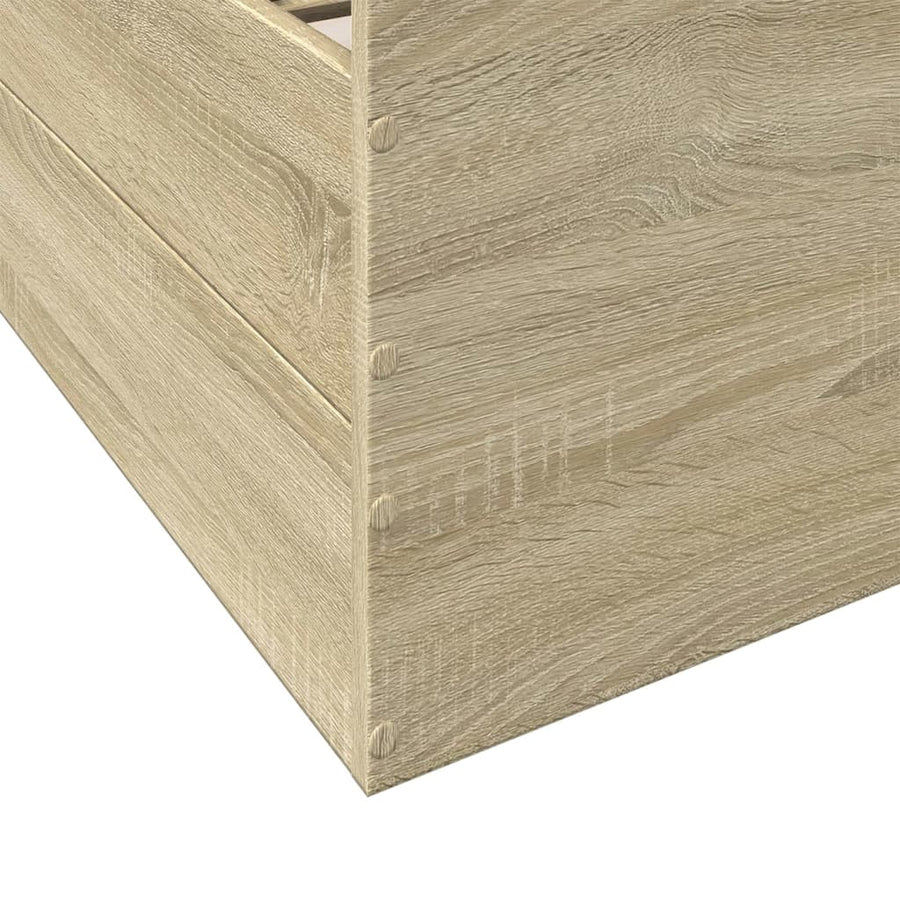 Bedframe Met Lades Bewerkt Hout Kleurig 90 x 200 cm