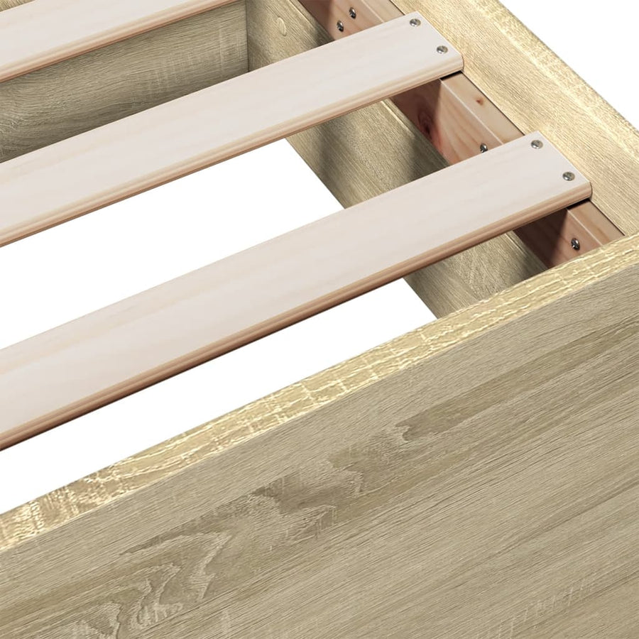 Bedframe Met Lades Bewerkt Hout Kleurig 90 x 200 cm