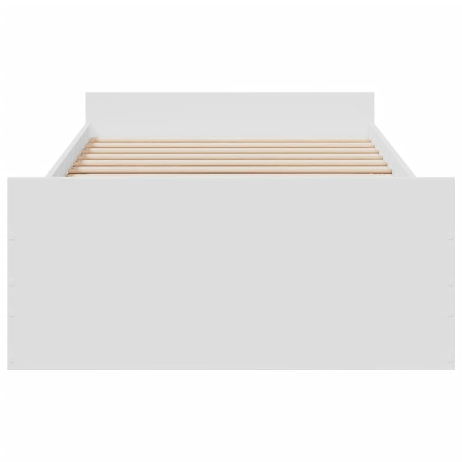 Bedframe Met Lades Bewerkt Hout 90 x 190 cm