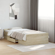 Bedframe Met Lades Bewerkt Hout Kleurig 90 x 190 cm