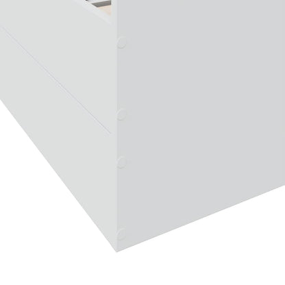 Bedframe met lades bewerkt hout wit 75x190 cm