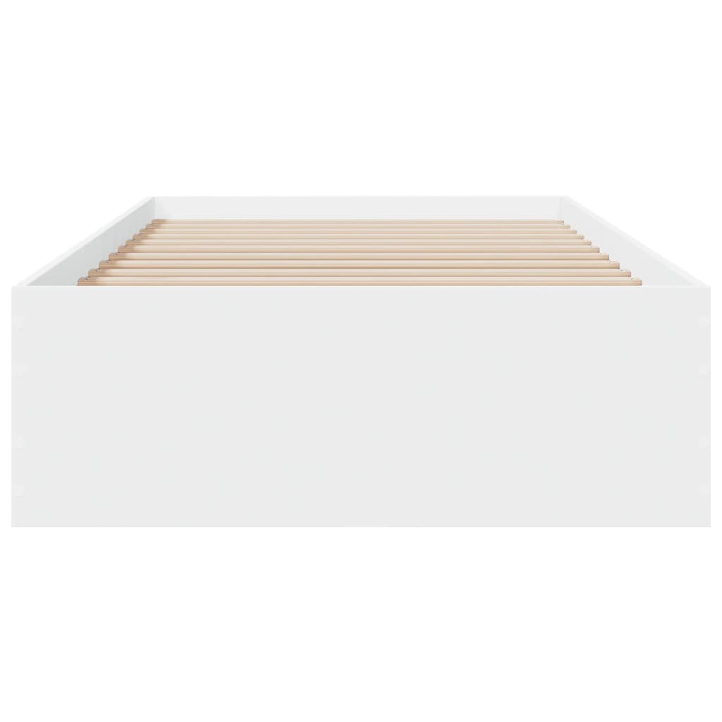 Bedframe met lades bewerkt hout wit 100x200 cm