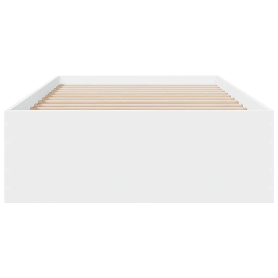 Bedframe met lades bewerkt hout wit 100x200 cm