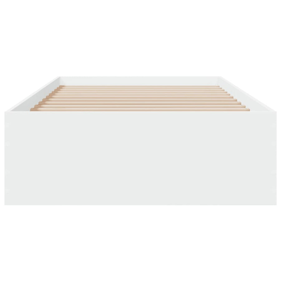 Bedframe met lades bewerkt hout wit 90x200 cm