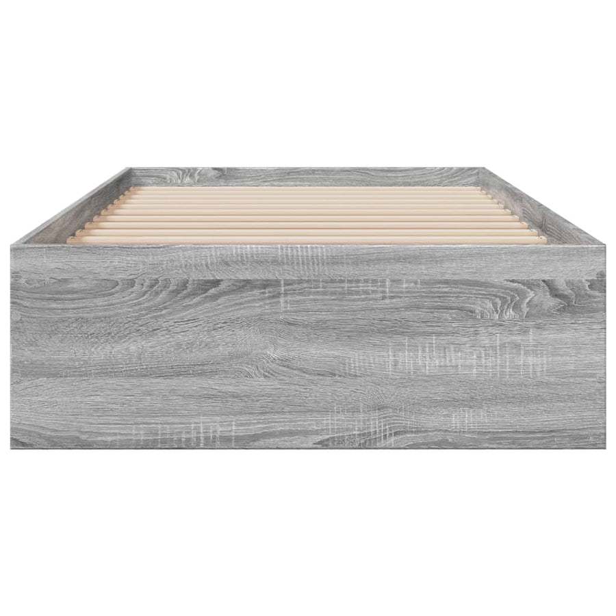 Bedframe met lades bewerkt hout grijs sonoma eiken 90x200 cm