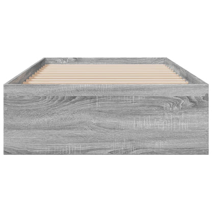 Bedframe met lades bewerkt hout grijs sonoma eiken 90x190 cm