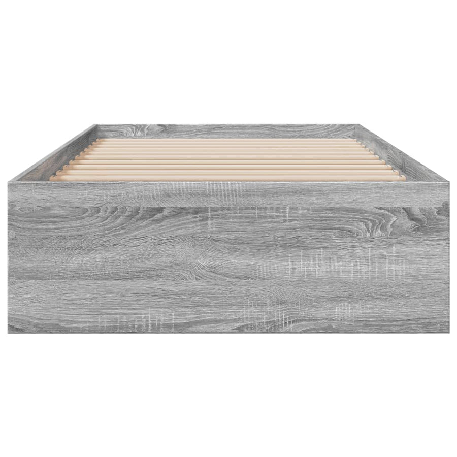Bedframe met lades bewerkt hout grijs sonoma eiken 90x190 cm