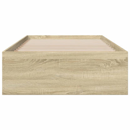 Bedframe met lades bewerkt hout sonoma eikenkleurig 75x190 cm