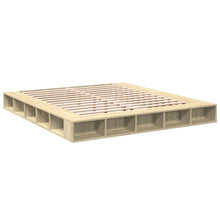 Bedframe bewerkt hout sonoma eikenkleurig 200x200 cm