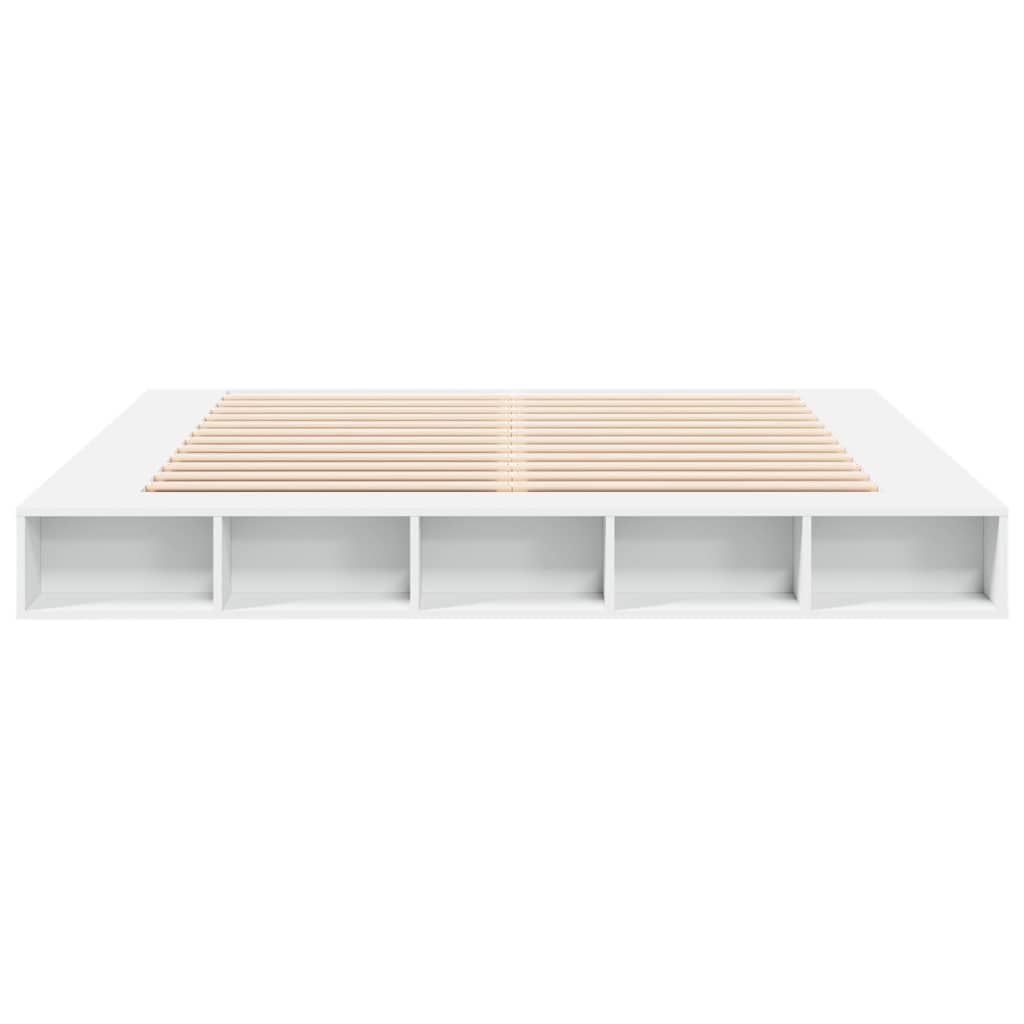 Bedframe bewerkt hout wit 180x200 cm