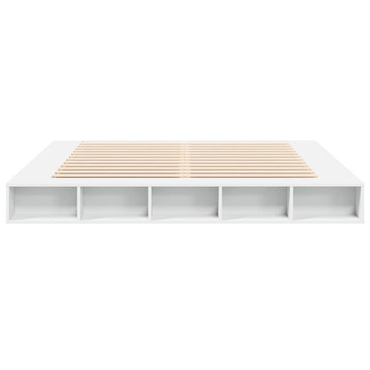 Bedframe bewerkt hout wit 180x200 cm