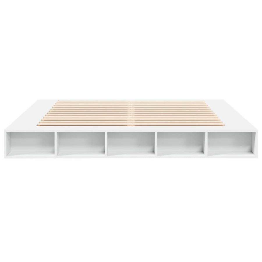 Bedframe bewerkt hout wit 180x200 cm