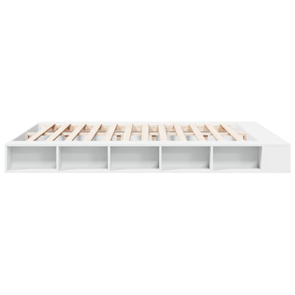 Bedframe bewerkt hout wit 180x200 cm