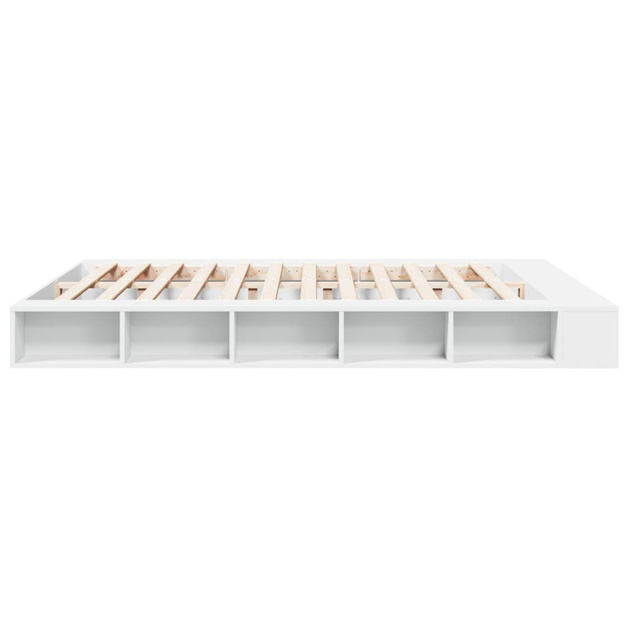 Bedframe bewerkt hout wit 180x200 cm
