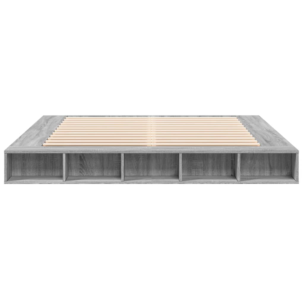 Bedframe bewerkt hout grijs sonoma eikenkleurig 180x200 cm