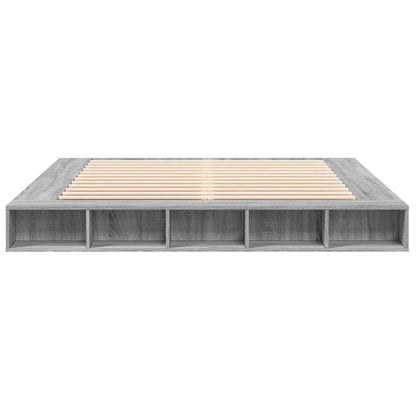 Bedframe bewerkt hout grijs sonoma eikenkleurig 180x200 cm
