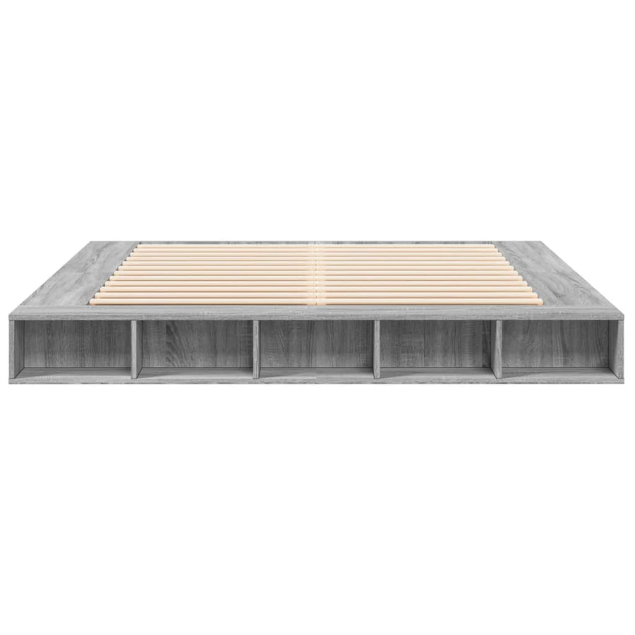 Bedframe bewerkt hout grijs sonoma eikenkleurig 180x200 cm