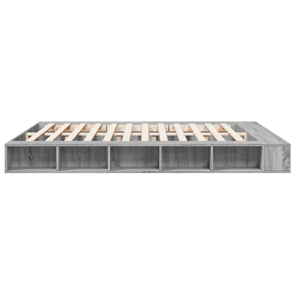 Bedframe bewerkt hout grijs sonoma eikenkleurig 180x200 cm