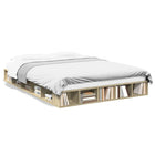 Wooden bed frame Sonoma oak effect 140x200 cm