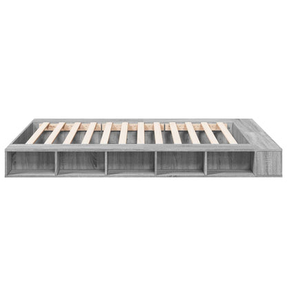 Bedframe bewerkt hout grijs sonoma eikenkleurig 140x200 cm