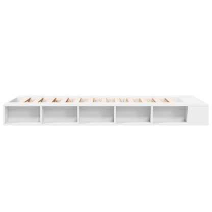 Bedframe bewerkt hout wit 100x200 cm