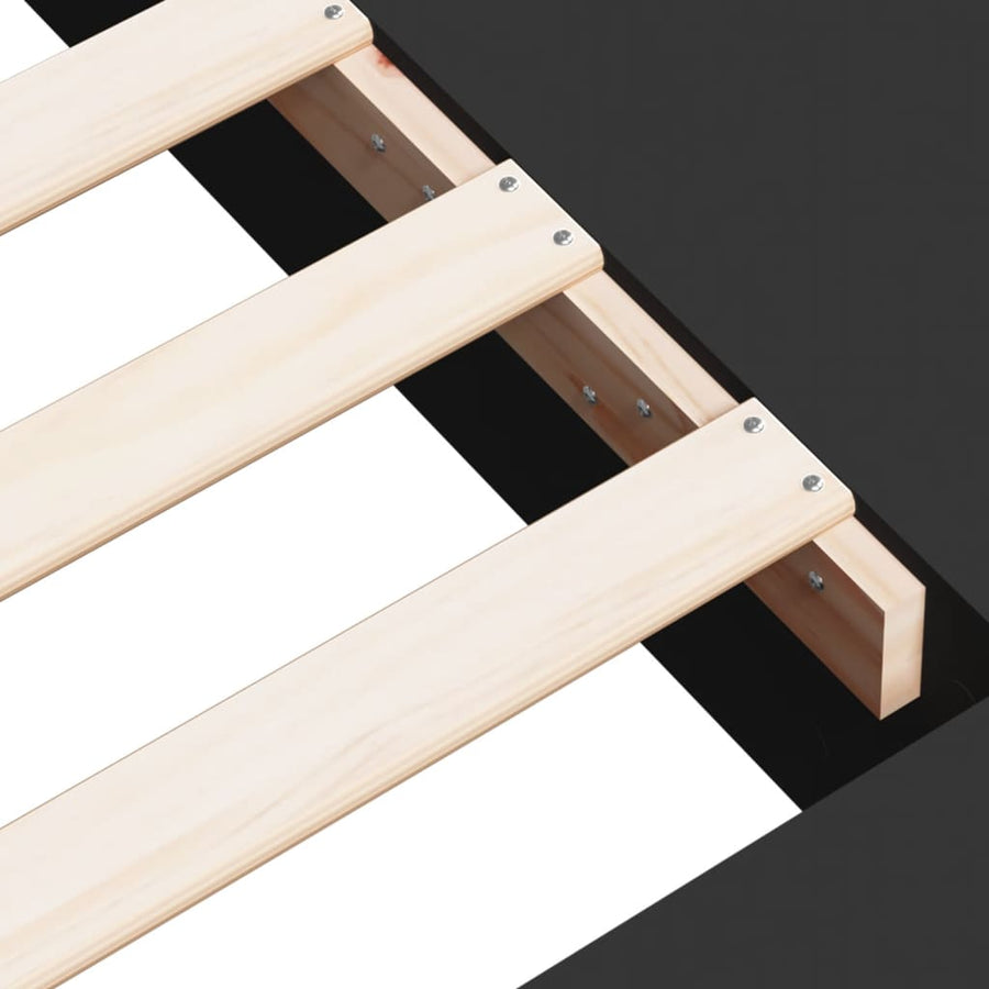 Bedframe bewerkt hout zwart 100x200 cm