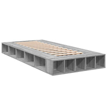 Bedframe bewerkt hout grijs sonoma eikenkleurig 90x200 cm