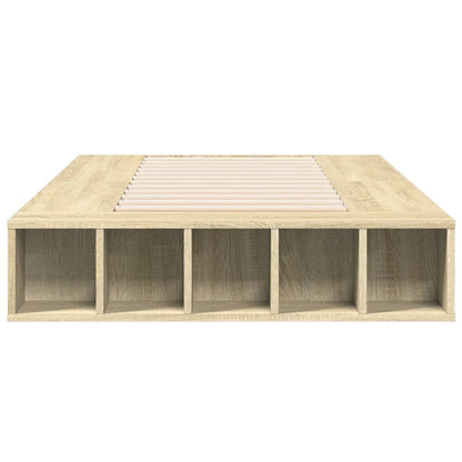 Bedframe bewerkt hout sonoma eikenkleurig 90x190 cm