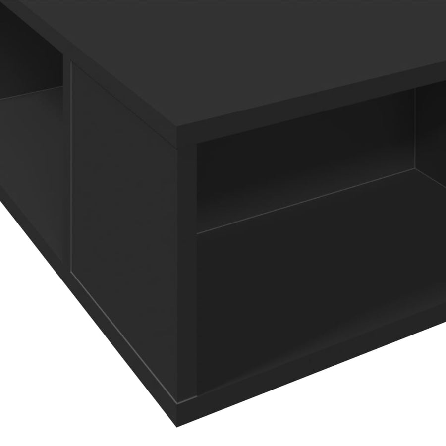 Bedframe bewerkt hout zwart 75x190 cm