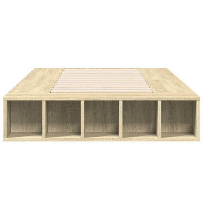 Bedframe bewerkt hout sonoma eikenkleurig 75x190 cm