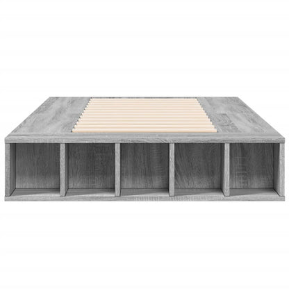 Bedframe bewerkt hout grijs sonoma eikenkleurig 75x190 cm