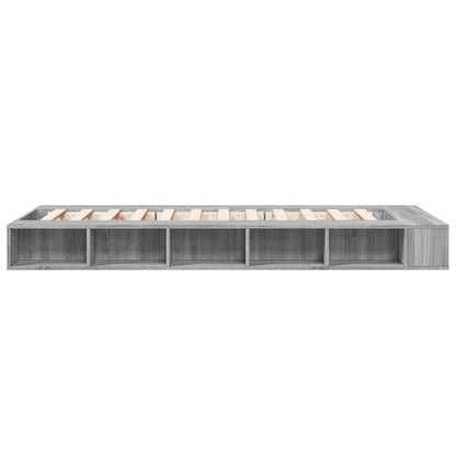Bedframe bewerkt hout grijs sonoma eikenkleurig 75x190 cm