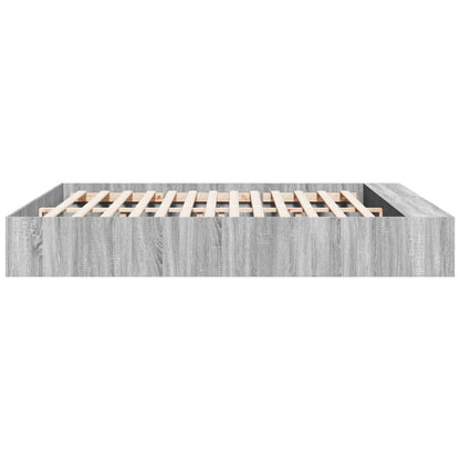 Bedframe bewerkt hout grijs sonoma eikenkleurig 200x200 cm
