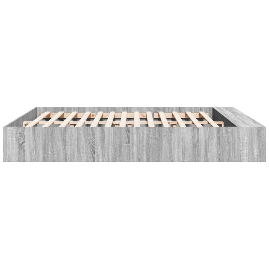 Bedframe bewerkt hout grijs sonoma eikenkleurig 200x200 cm