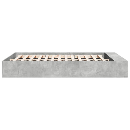 Bedframe bewerkt hout betongrijs 160x200 cm