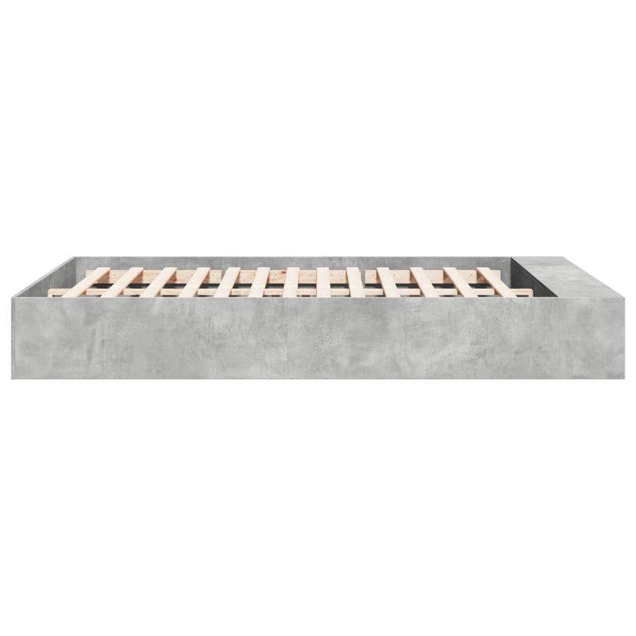 Bedframe bewerkt hout betongrijs 160x200 cm