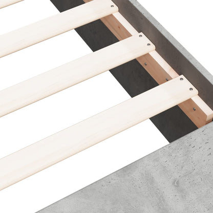 Bedframe bewerkt hout betongrijs 160x200 cm