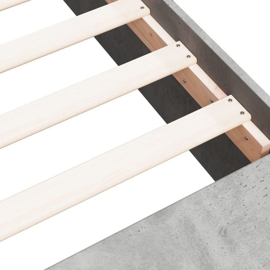 Bedframe bewerkt hout betongrijs 160x200 cm