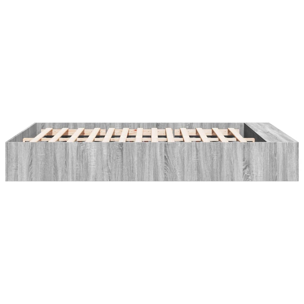 Bedframe bewerkt hout grijs sonoma eikenkleurig 140x200 cm